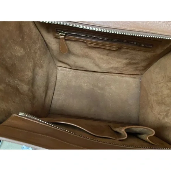 Celine Camel Luggage Leather Women's Bag - Picture 4 of 9